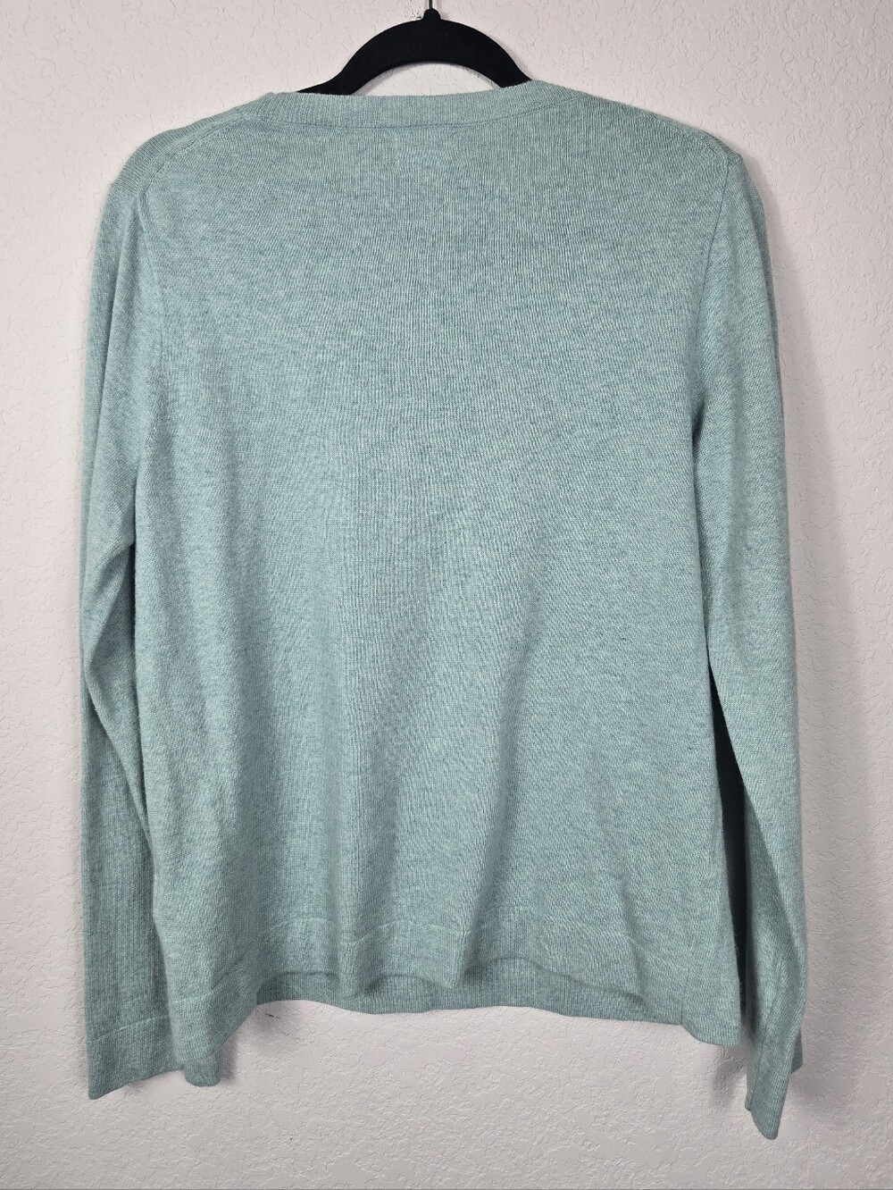 J.Crew Teddie Merino Wool Blend Sweater Mint Green Crewneck Size Large - Picture 8 of 11